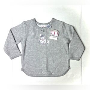 Vintage TKS Basics Girls Toddler 3T Gray Embroidered Bear Winter Sears Snow‎